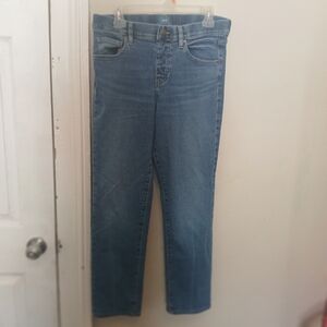 Jag Valentina Straight Light Wash Blue High Waisted Straight Leg Pull On Jeans